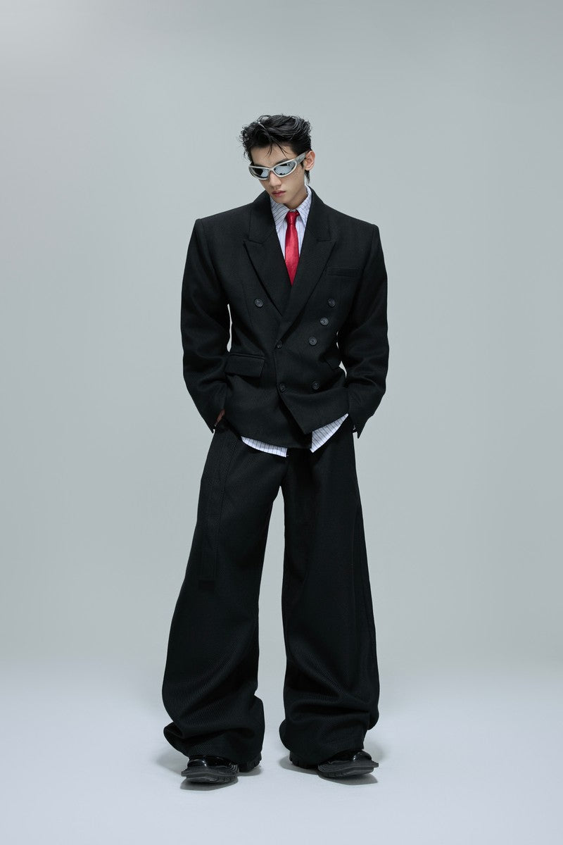 Waffle Textured Pearl Trousers