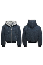 Thick Croc Pattern Fur Jacket