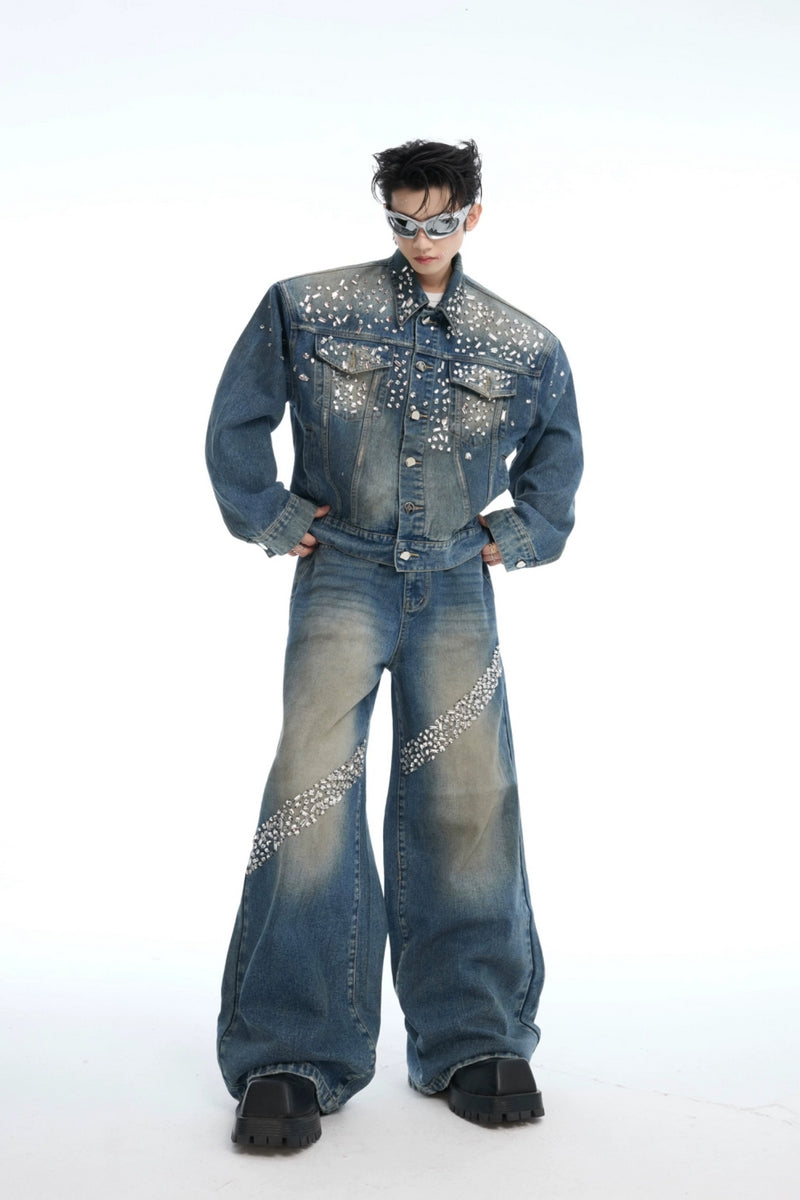 Rhinestone Denim Jacket