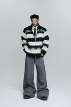 Colorblock Chunky Knit Cardigan