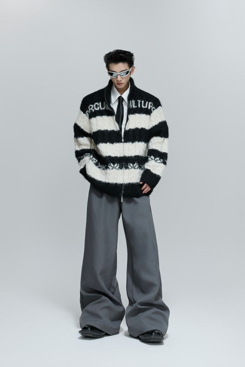 Colorblock Chunky Knit Cardigan