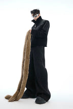 Sequin High-Waist Wide-Leg Trousers