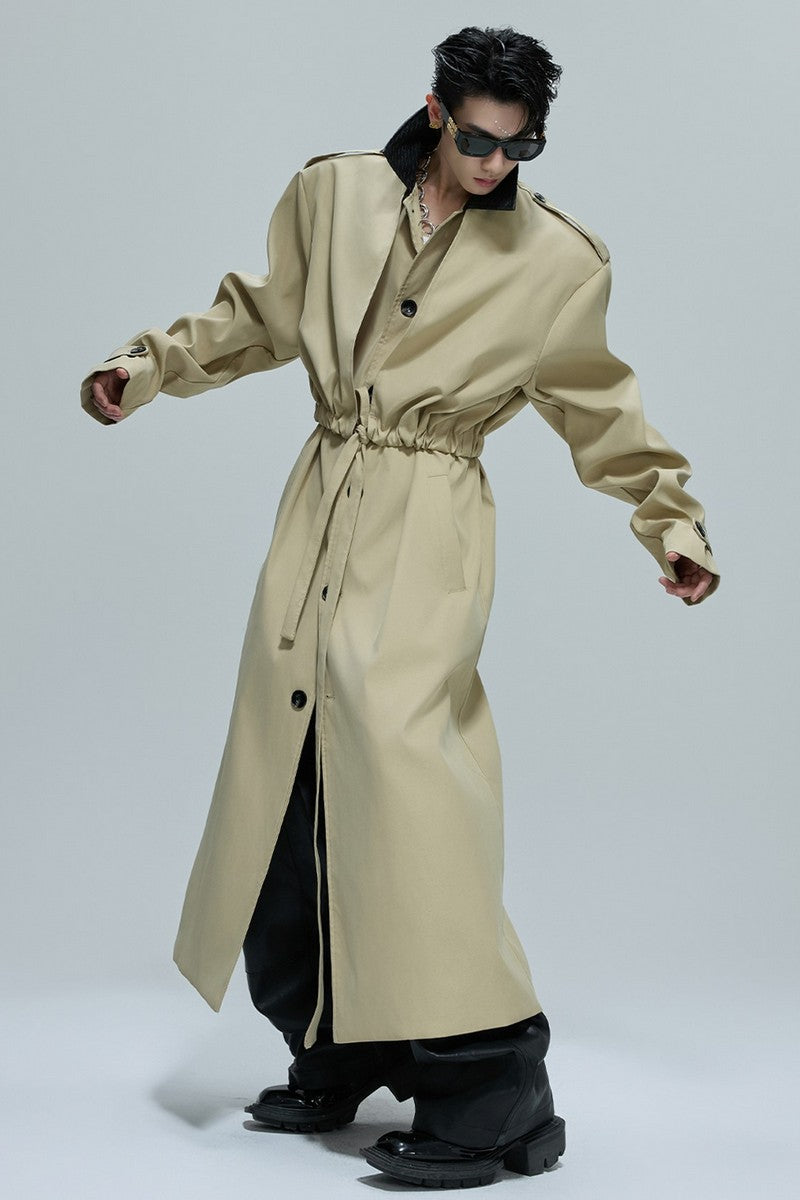 Deconstructed Woven Faux Layer Trench