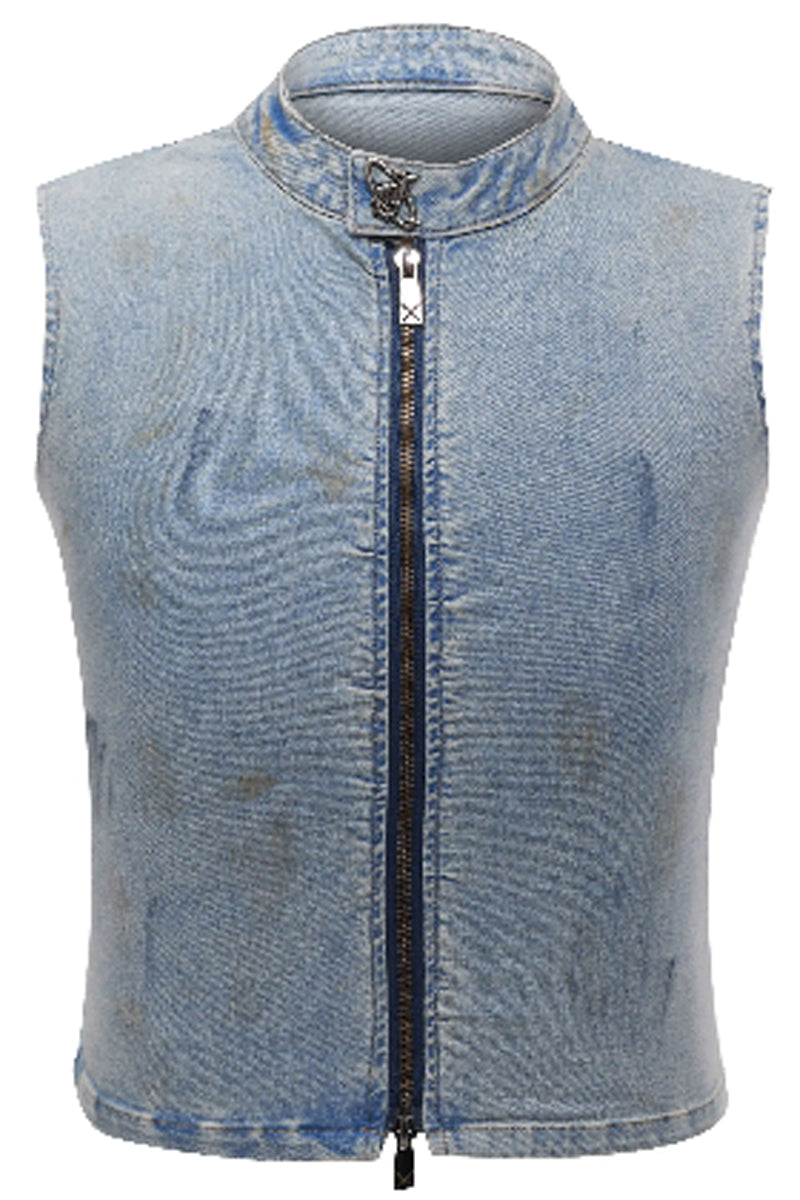 Vintage Denim Sleeveless Vest