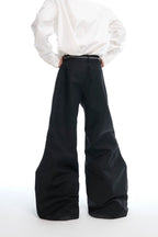 Deconstructed Flare Pants with Chain