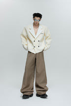 Sequin Textured Double Breasted Cardigan