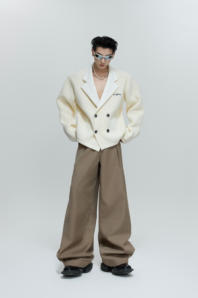 Sequin Textured Double Breasted Cardigan