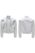 Crocodile Fleece Biker Jacket