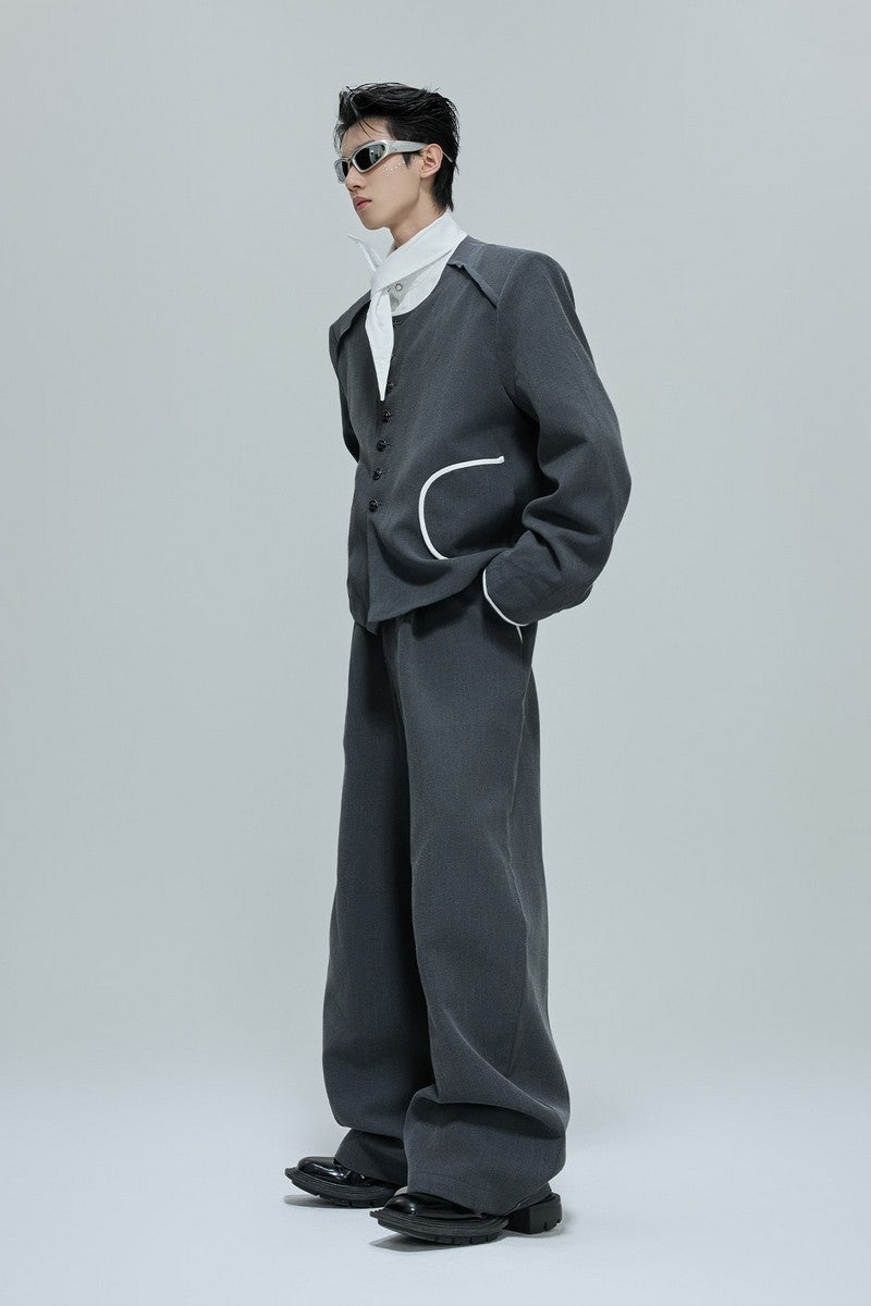 Colorblock Gem Colorblock Gem Button Tweed Trousers – Argue Culture