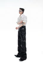Matte Leather Zip Pants