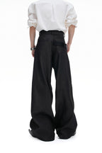 Croc Trim Straight Trousers