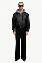 Fur Hood Padded Biker Jacket