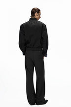 Striped Stand Collar Jacket