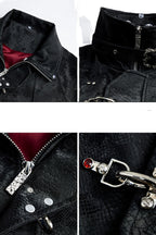 Snakeskin Panel Bomber Jacket