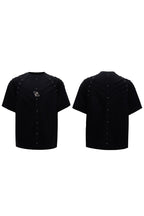Spine Pleated Studded T-Shirt