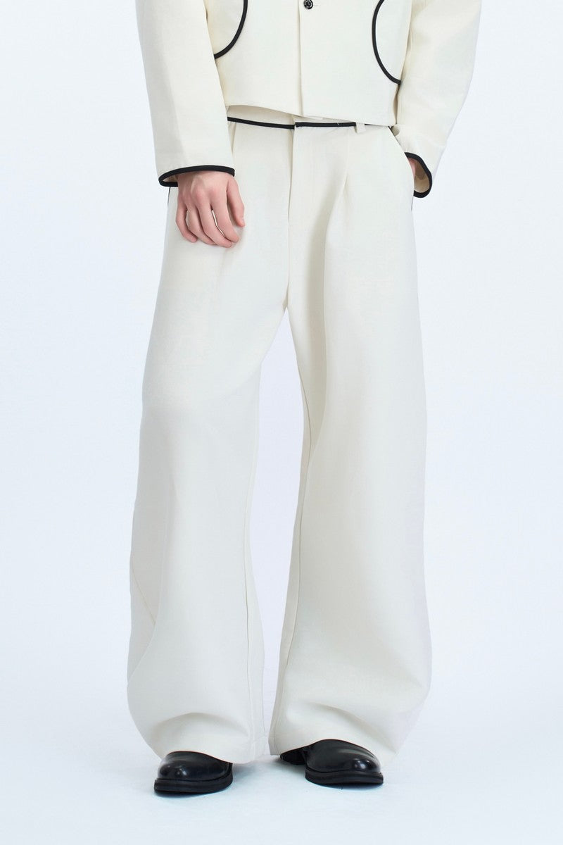 Colorblock Gem Colorblock Gem Button Tweed Trousers – Argue Culture