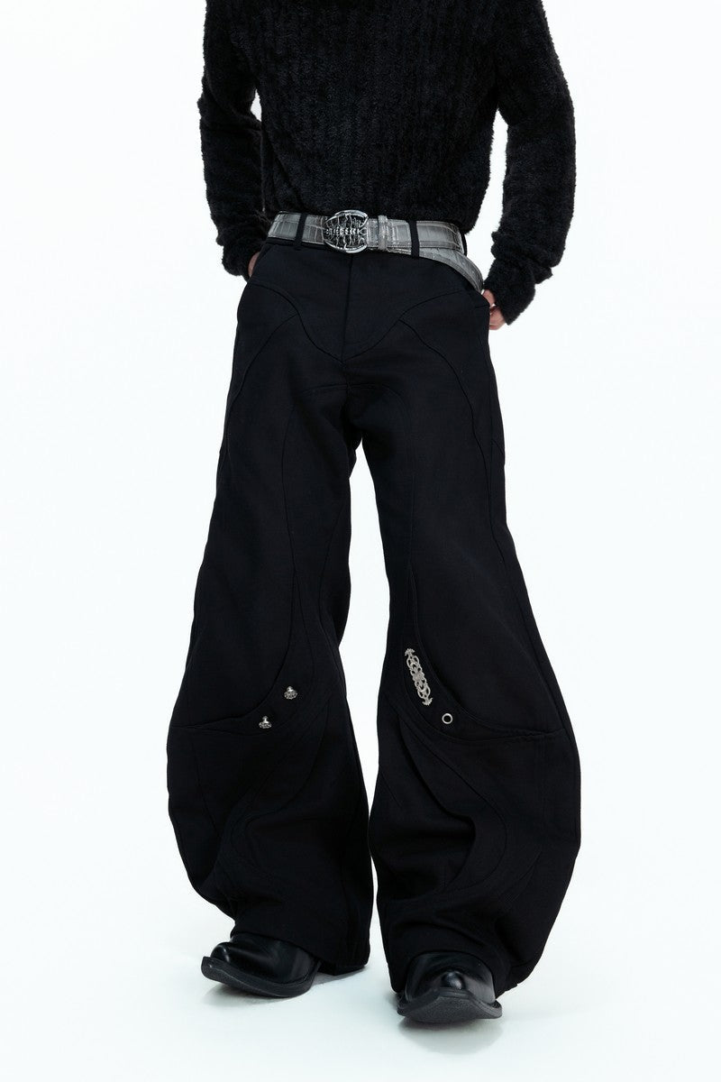 Washed Canvas Panel Blade Pants