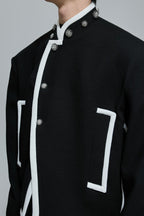 Colorblock Padded Cropped Jacket