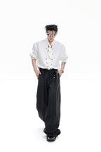 Scarf Neck Silk Shirt