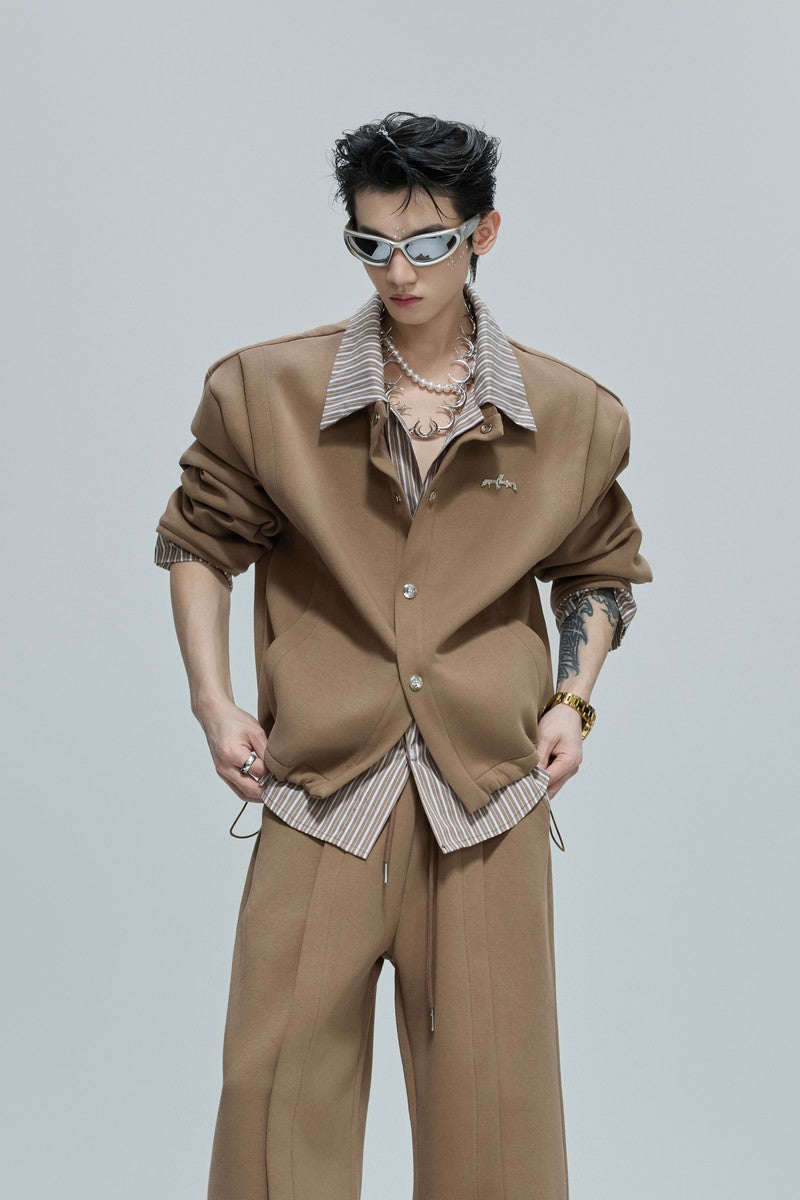 Striped Layered Overshirt