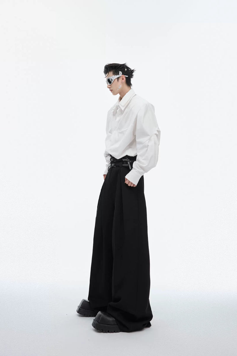 Layered Collar Deconstructed Shirt