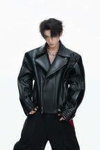 Crocodile Pattern Moto Jacket