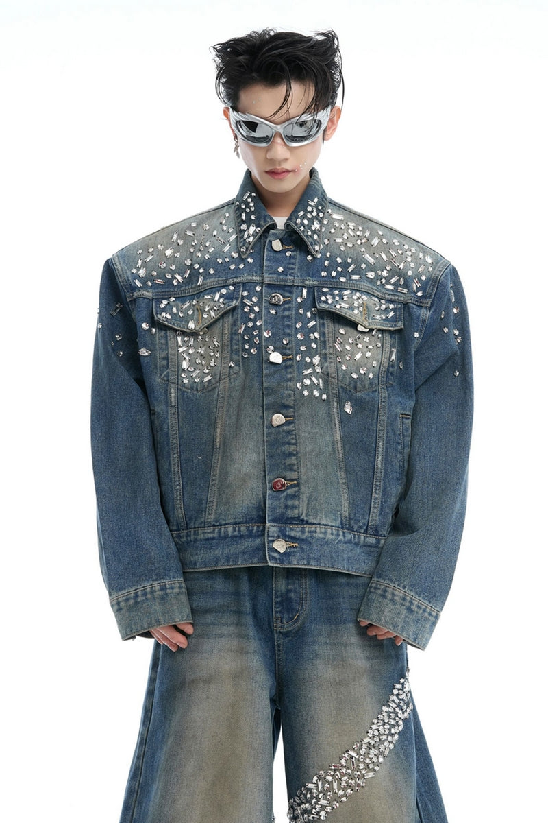 Rhinestone Denim Jacket