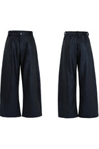 Waxed Biker Relaxed Leather Pants