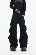 Deconstructed Washed Stacked Jeans