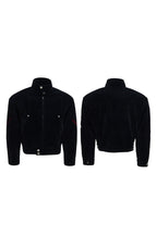 Velvet Croc Panel Jacket