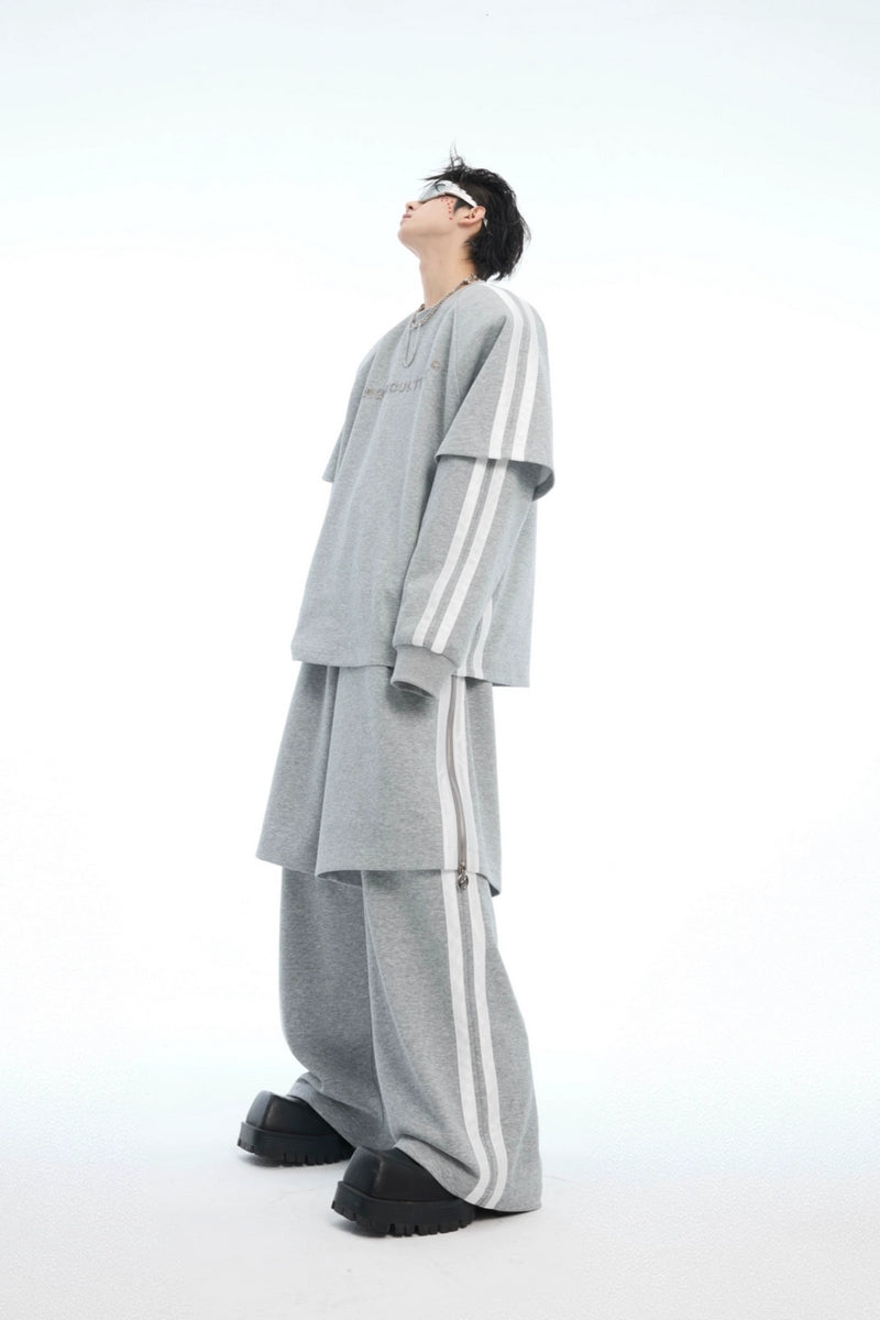 Colorblock Layered Crewneck Sweatshirt