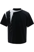Studded Layered Short Sleeve Tee