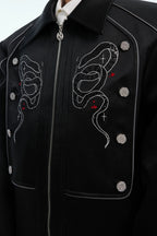 Sequin Embroidered Track Jacket