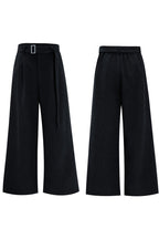 Belted Wool Suit Trousers