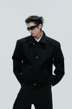 Asymmetrical Plush Wool Jacket