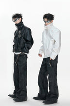 Croc Texture Bionic Leather Jacket