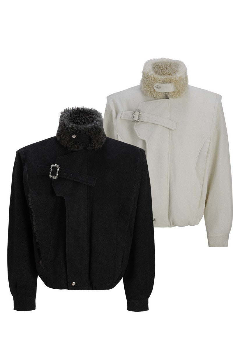 Fur Collar Padded Parka Jacket