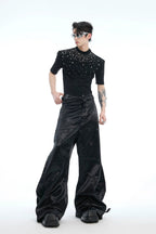 Rhinestone Fitted Stretch T-Shirt