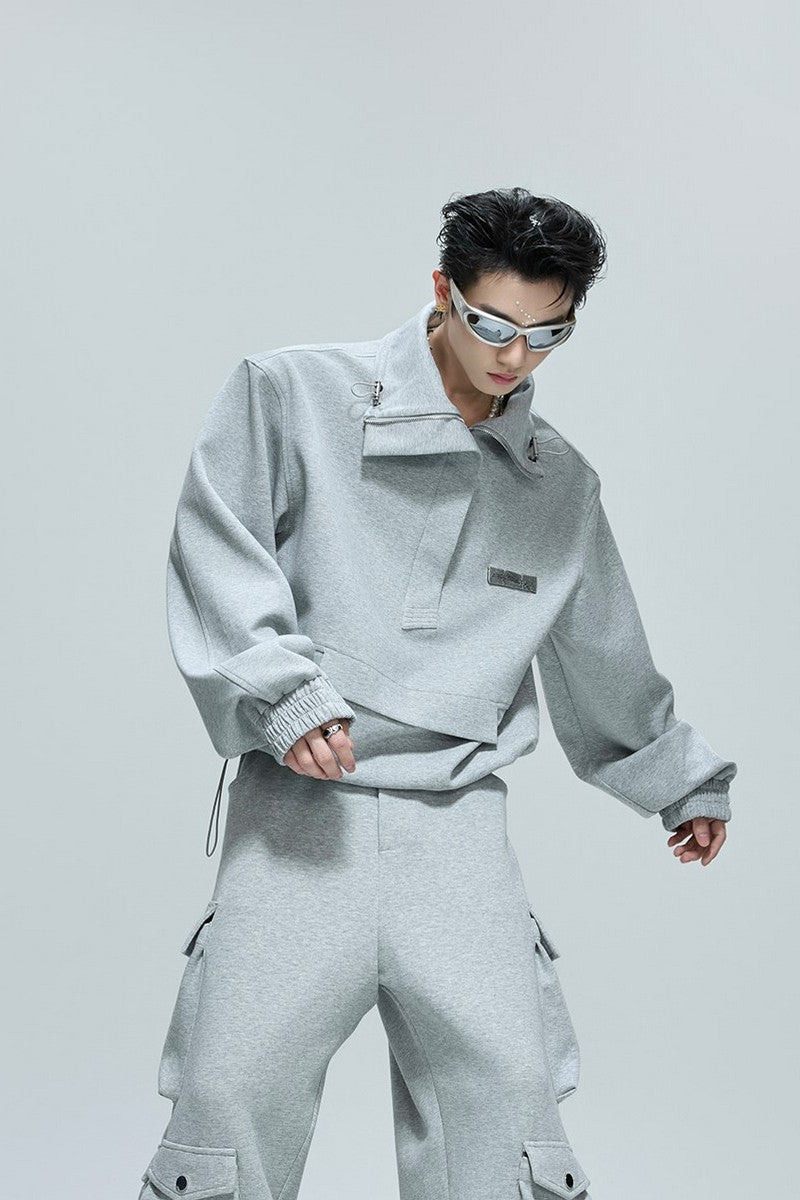 Minimalist Zip Utility Sweatshirt