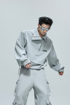 Minimalist Zip Utility Sweatshirt