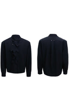 Scarf Neck Silk Shirt
