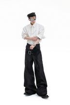 Croc Trim Straight Trousers