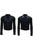 Deconstructed Fleece Turtleneck Top