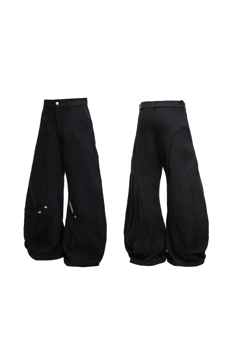 Washed Canvas Panel Blade Pants