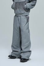 Fur Patchwork Sweatpants