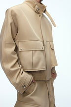 Deconstructed Utility Cropped Jacket
