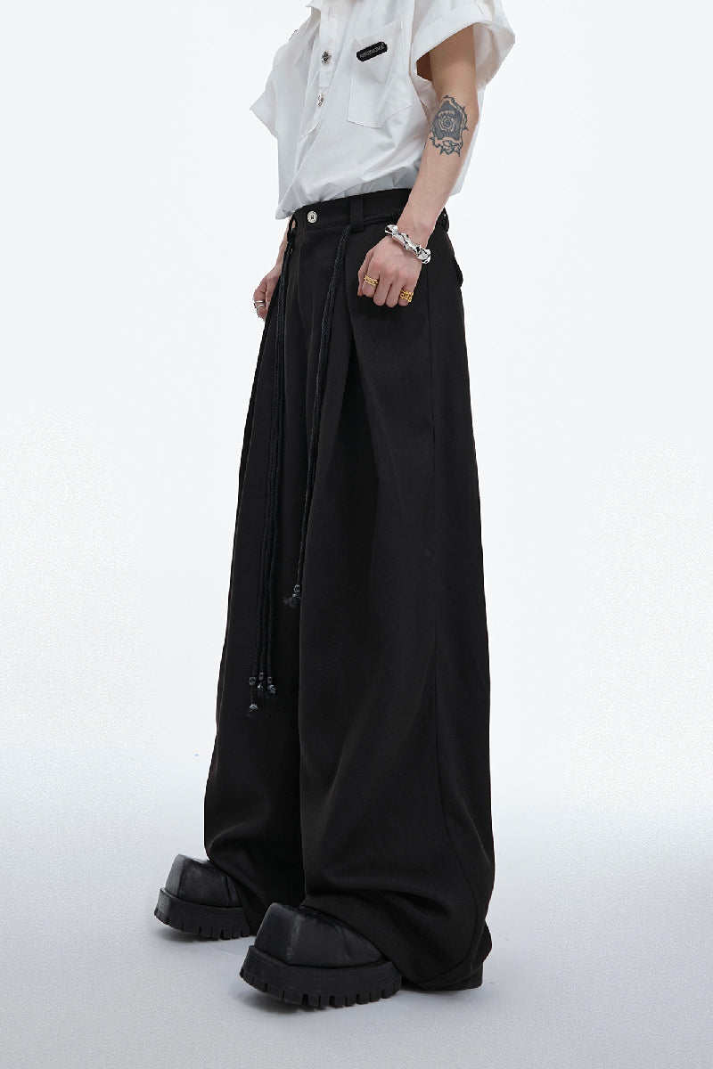 Heavyweight Tie-Waist Trousers