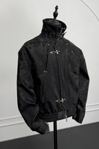 Snakeskin Panel Bomber Jacket