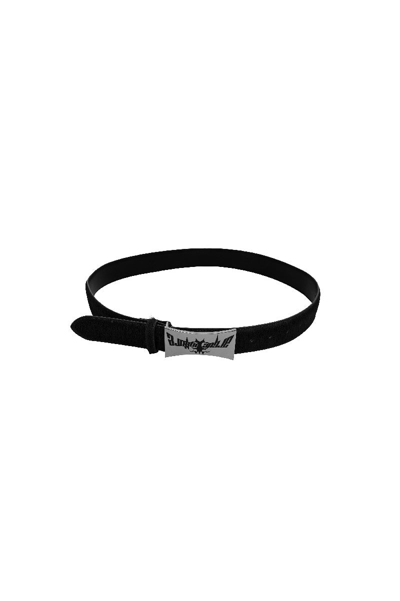 Distressed Leather Metal Buckle Belt