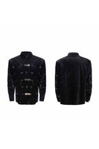 Metal Buckle PU Shirt Jacket
